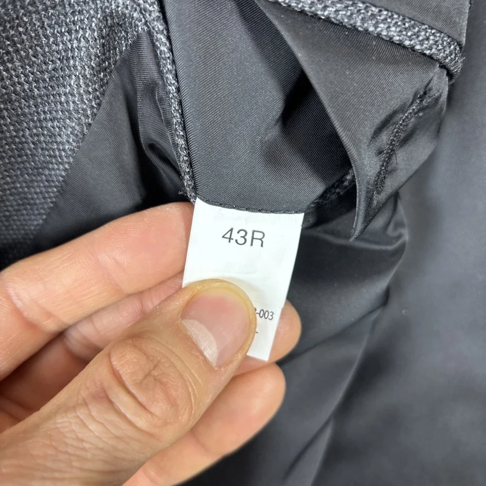 Jos. A. Bank Travelers‎ Collection Wool Sport Jacket Blazer 43R Dark Herringbone